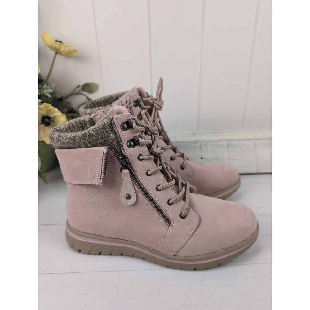 Cliffs By White Mountain Hope City Hiker Boot Pink Faux Suede Women's Size US 9